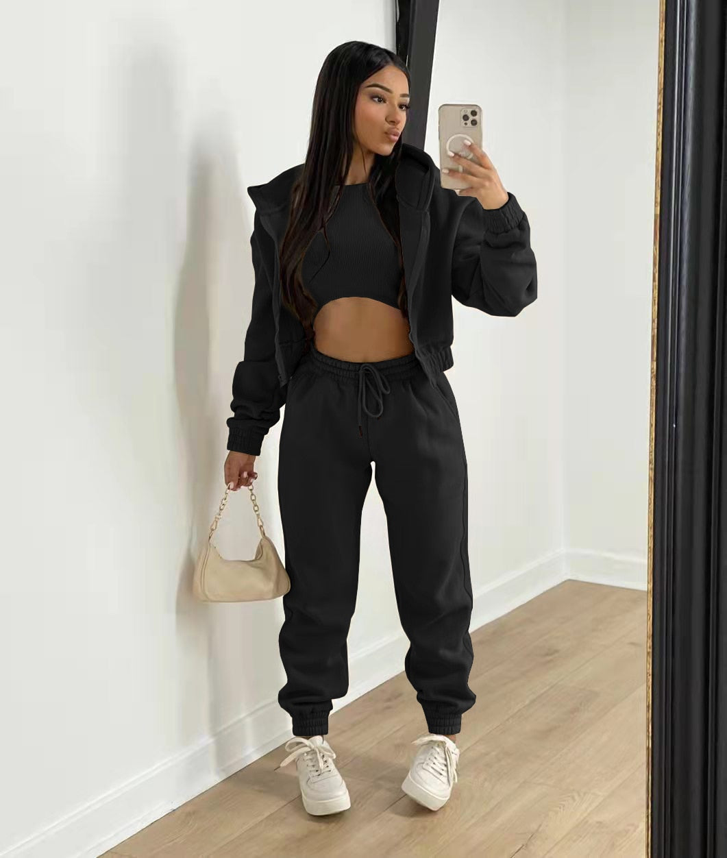 Women’s Three-Piece Tracksuit Set | Winter