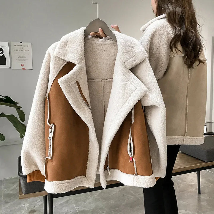Women's Long Sleeve Winter Jacket | Oversized