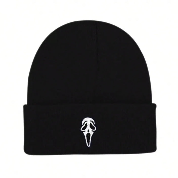 Unisex Ribbed Winter Knitted Beanie Hat | Embroidered