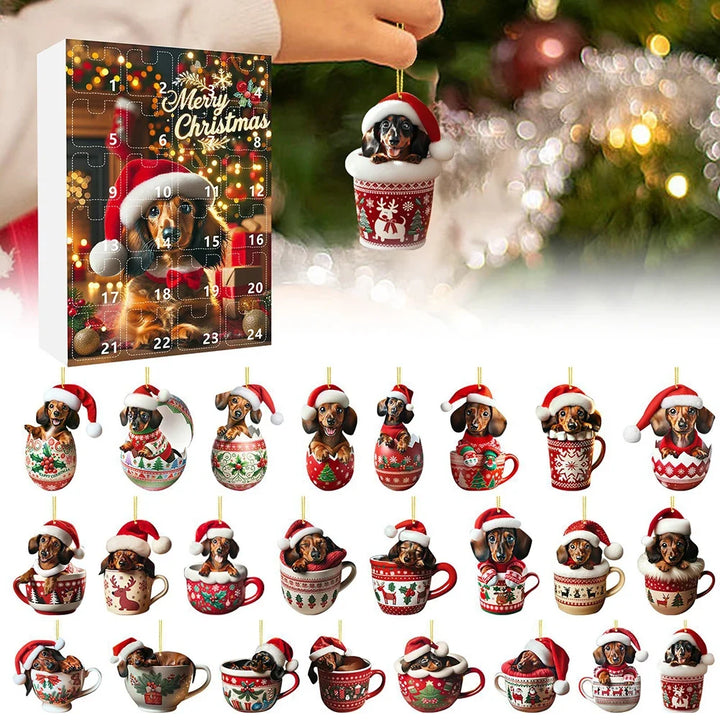 Dachshund Dog Advent Calendar 24 Days | Christmas