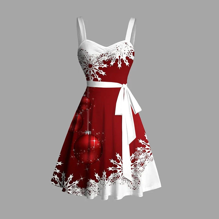 Women's Sleeveless Winter Party Mini Dress | Christmas