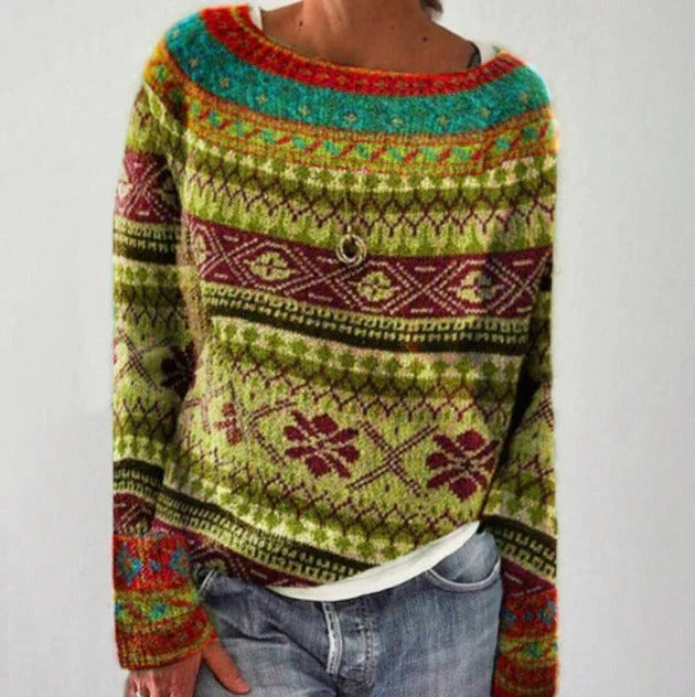 Women's Winter Oversized Knit Jumper | Fair Isle