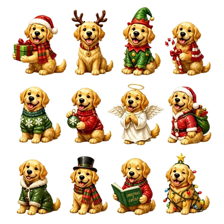 Golden Retriever Advent Calendar With Tree Ornaments | Christmas