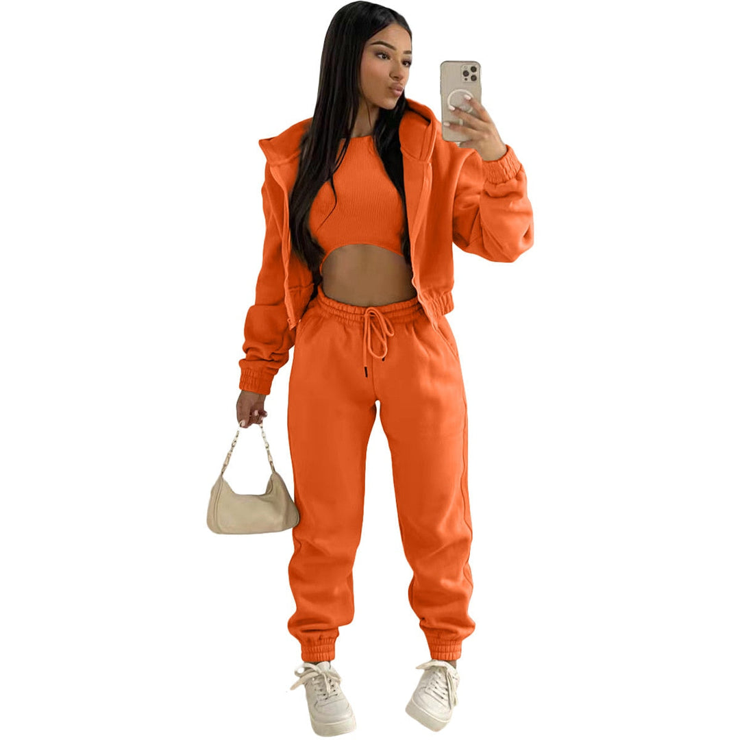 Women’s Three-Piece Tracksuit Set | Winter