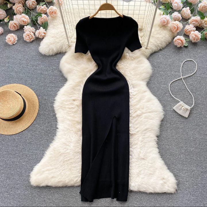 Women’s Maxi Ribbed Knit Dress | Winter