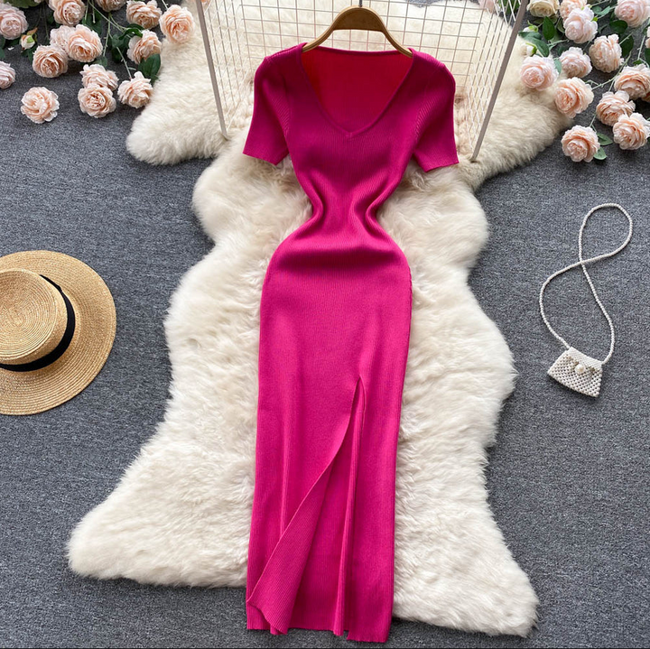 Women’s Maxi Ribbed Knit Dress | Winter