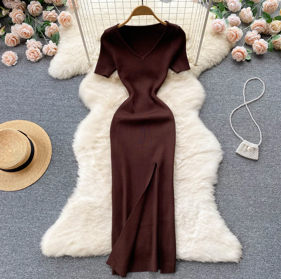 Women’s Maxi Ribbed Knit Dress | Winter