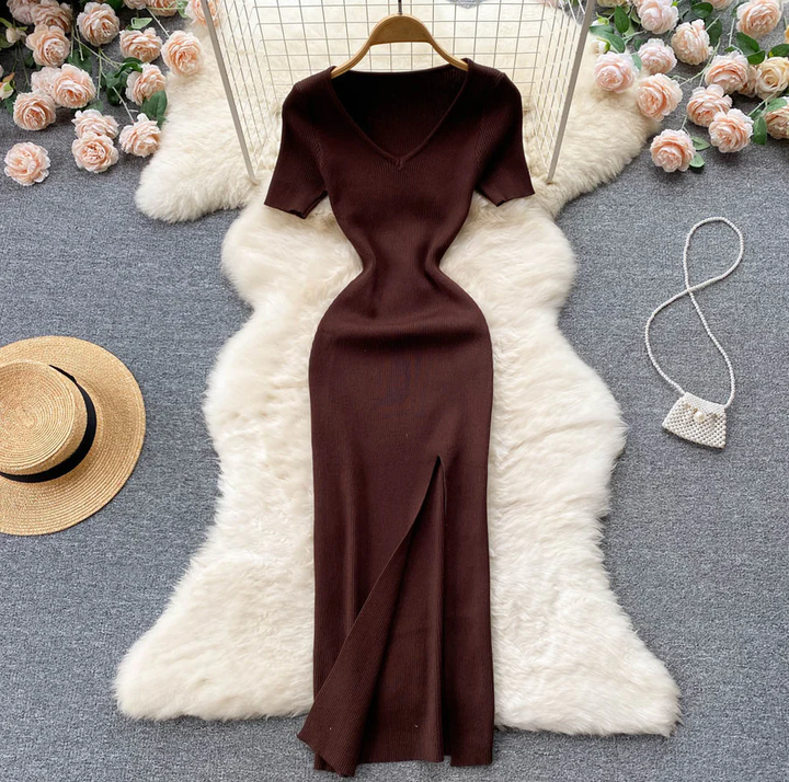 Women’s Maxi Ribbed Knit Dress | Winter