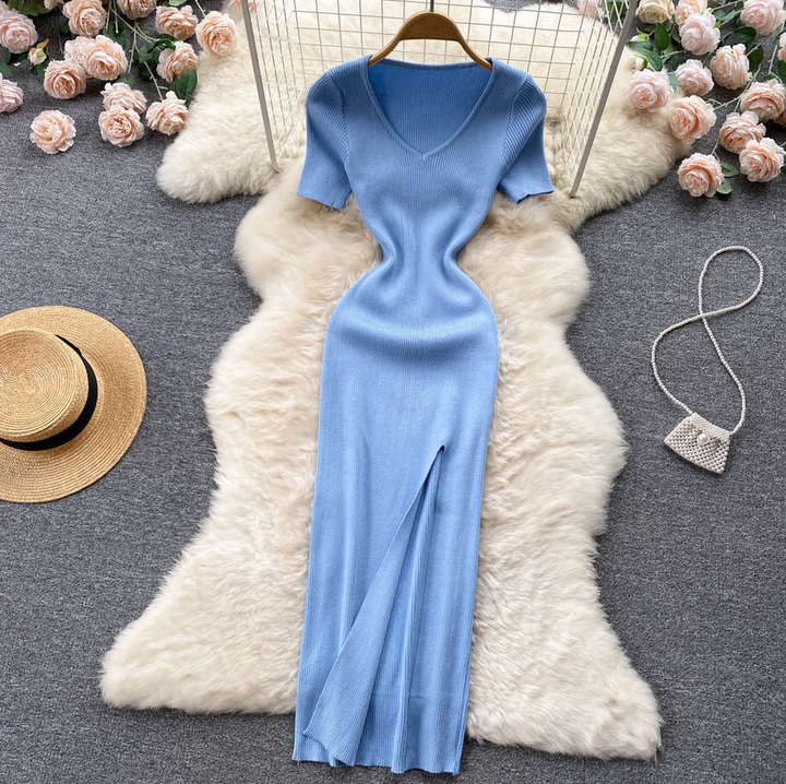 Women’s Maxi Ribbed Knit Dress | Winter