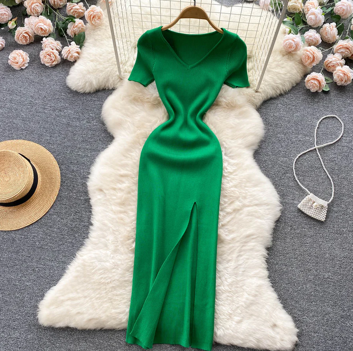 Women’s Maxi Ribbed Knit Dress | Winter