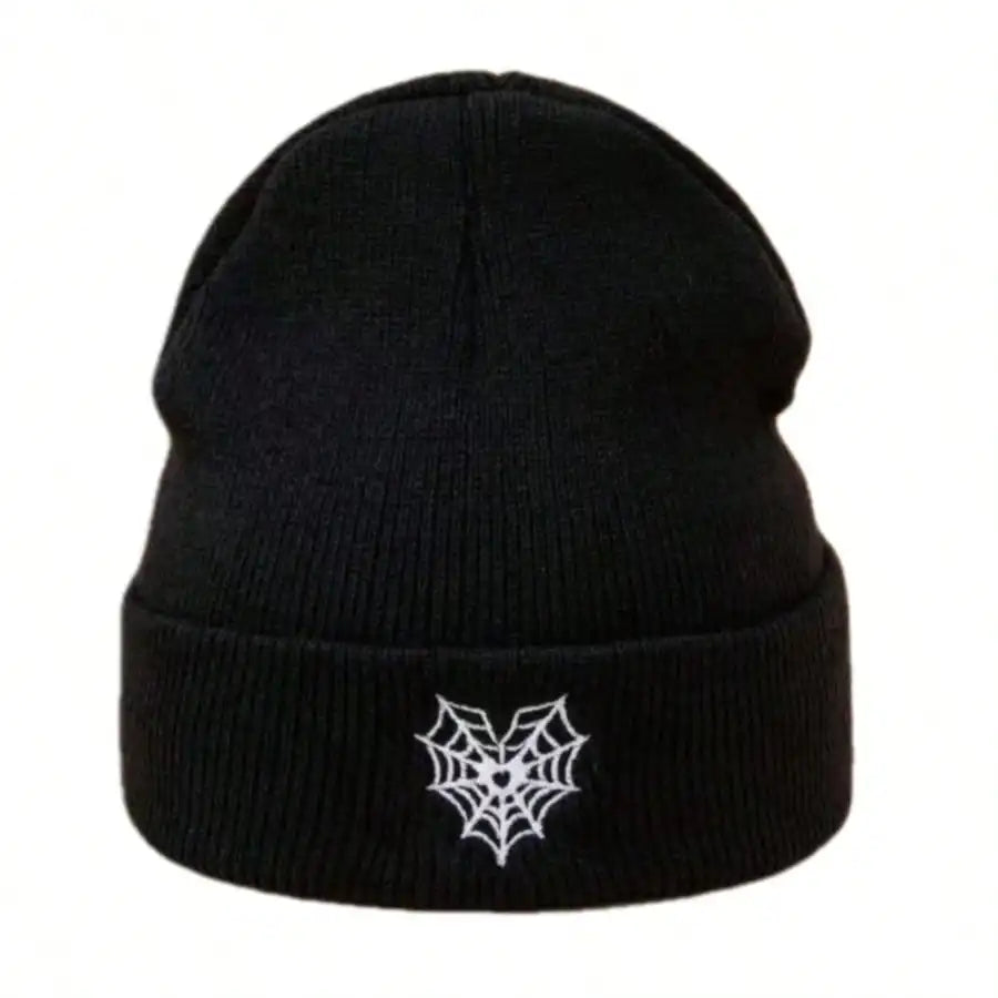 Unisex Ribbed Winter Knitted Beanie Hat | Embroidered