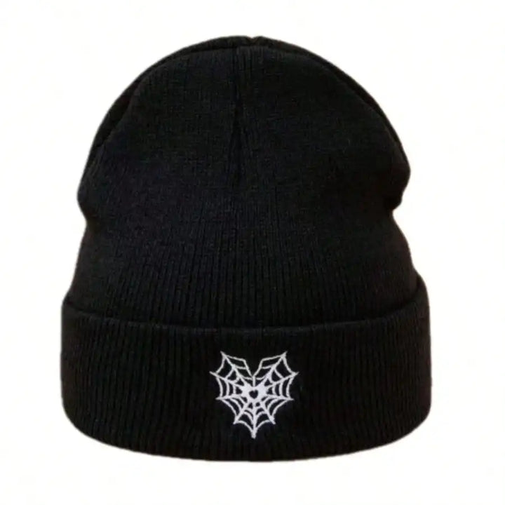 Unisex Ribbed Winter Knitted Beanie Hat | Embroidered