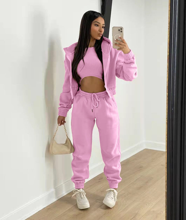 Women’s Three-Piece Tracksuit Set | Winter
