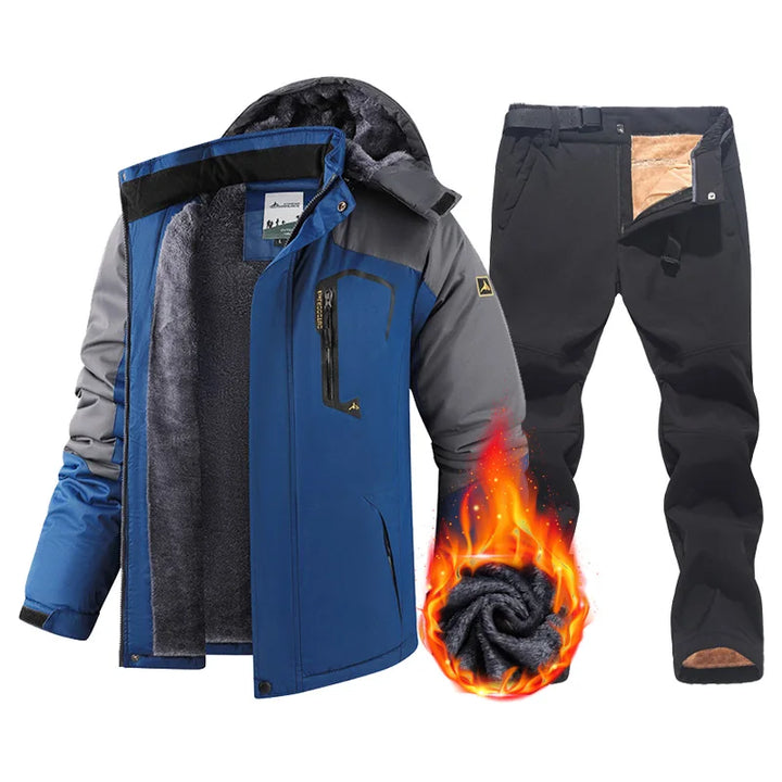 Men's Winter Hooded Snow Ski Suit Set | Thermal