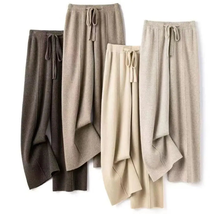 Women's Winter Wide Leg Trousers | Knitted