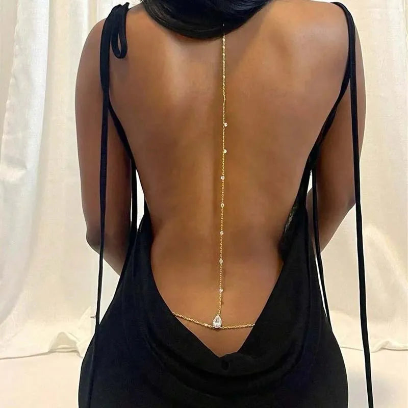 Women’s Wedding Back Drop Necklace | Gold