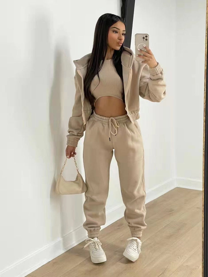 Women’s Three-Piece Tracksuit Set | Winter