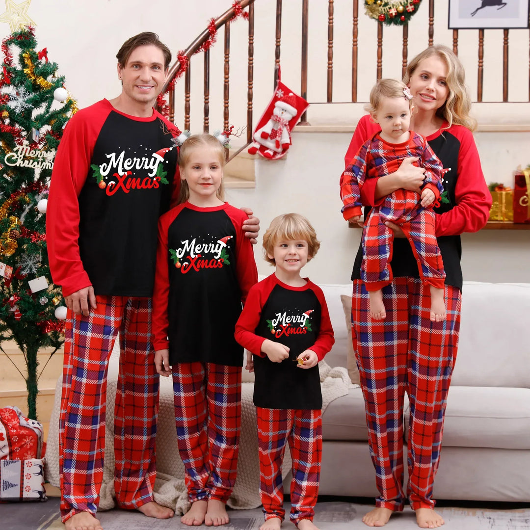 Family Winter Matching Printed Pajamas Set | Christmas