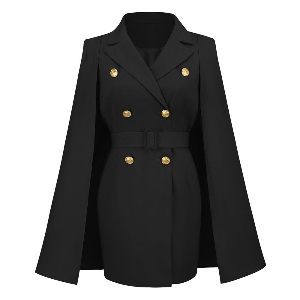 Women’s Cape Blazer Formal Dress | Mini