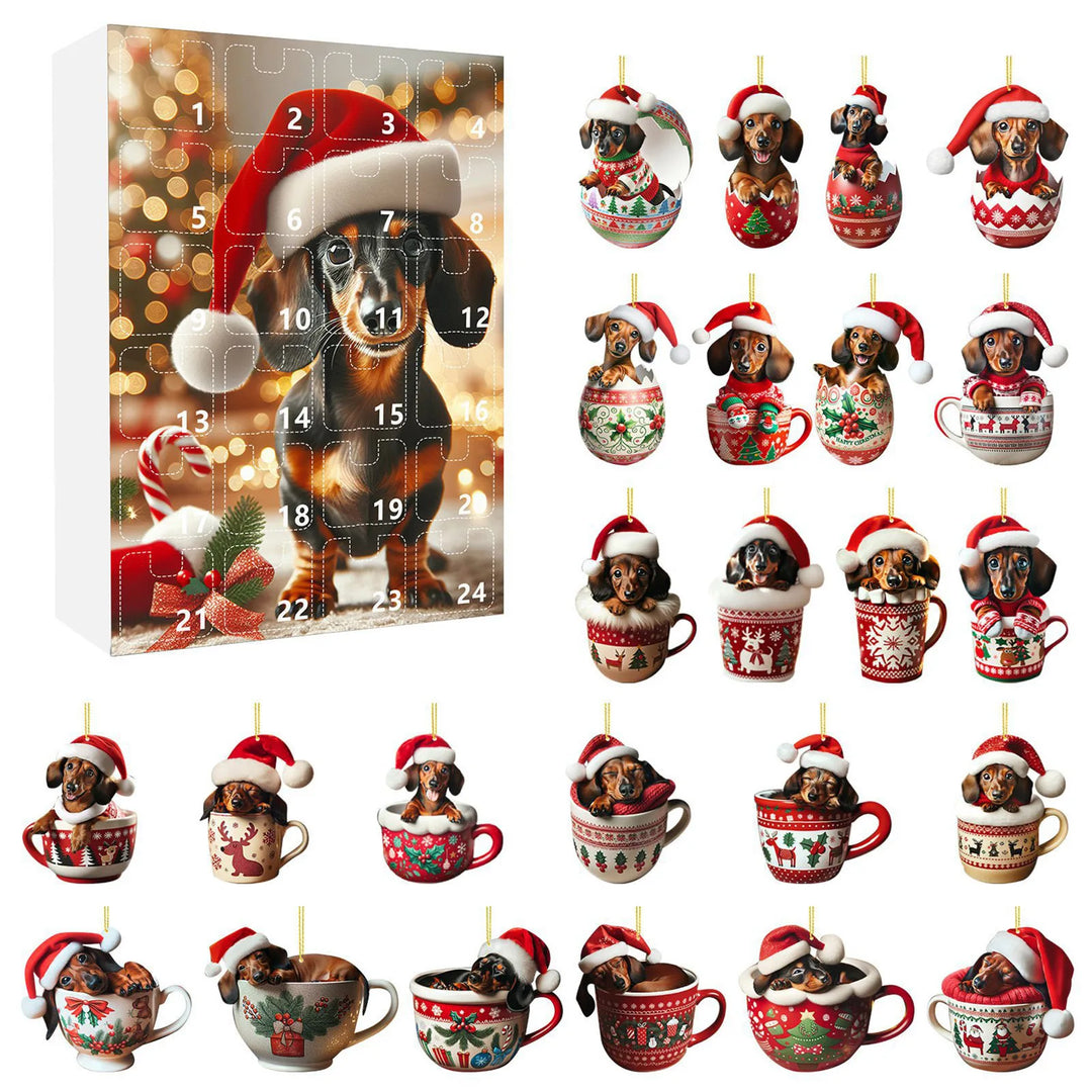 Dachshund Dog Advent Calendar 24 Days | Christmas