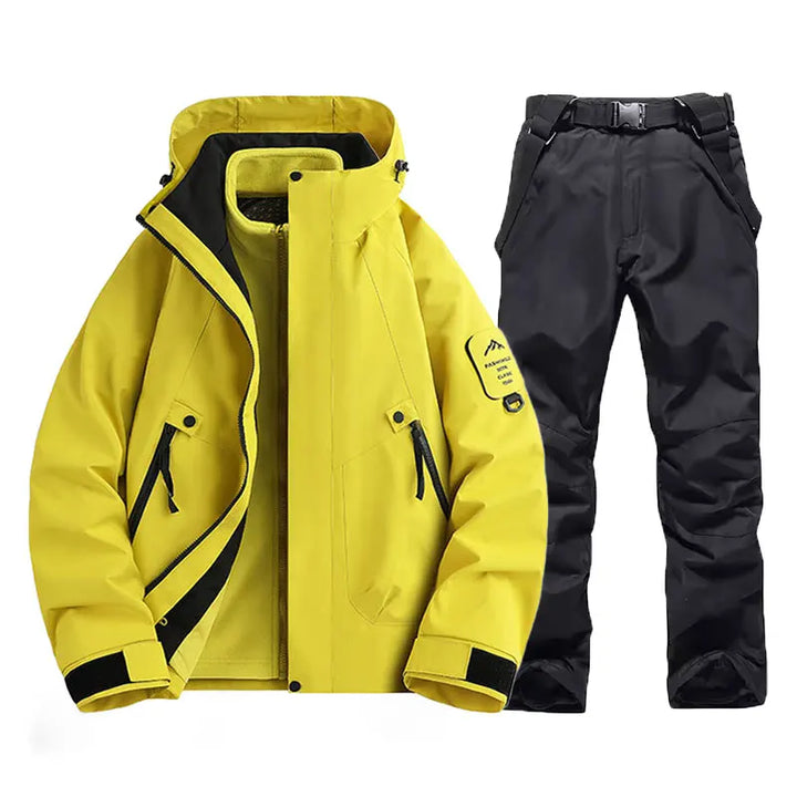 Unisex Ski Suit with Hooded Jacket and Loose Fit Pants | Snowboard