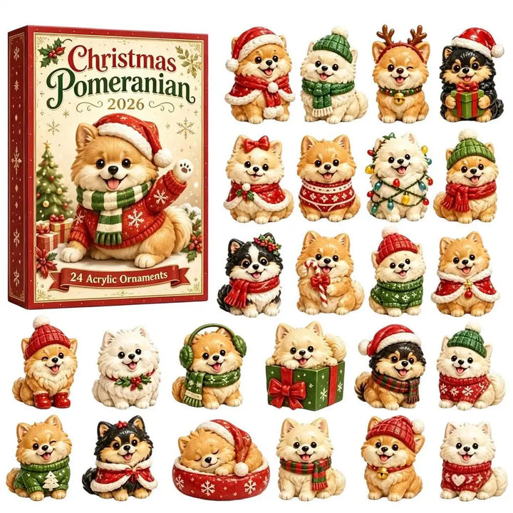 Dog Advent Calendar With Acrylic Ornaments | Christmas