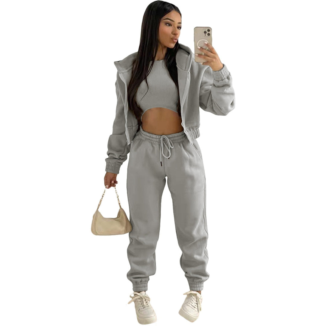 Women’s Three-Piece Tracksuit Set | Winter