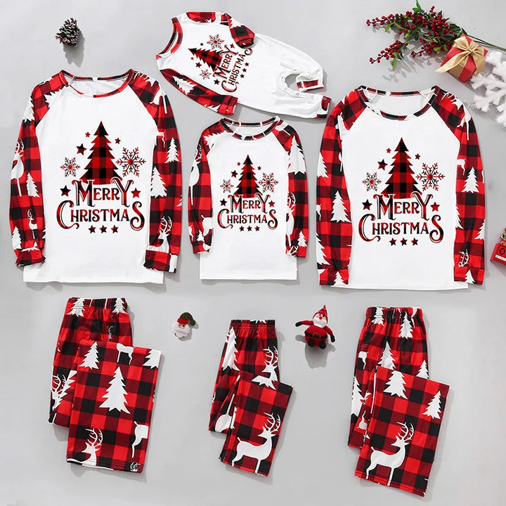 Family Winter Matching Printed Pajamas Set | Christmas