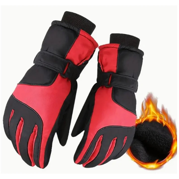 Men’s Thermal Ski Gloves With Wrist Straps | Winter