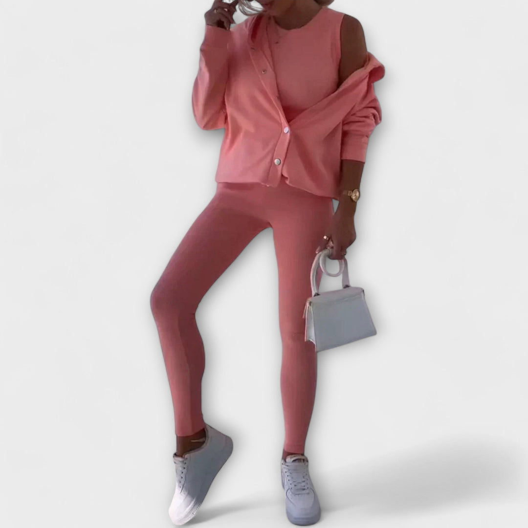 Women's Casual Cardigan Set | 3-Piece