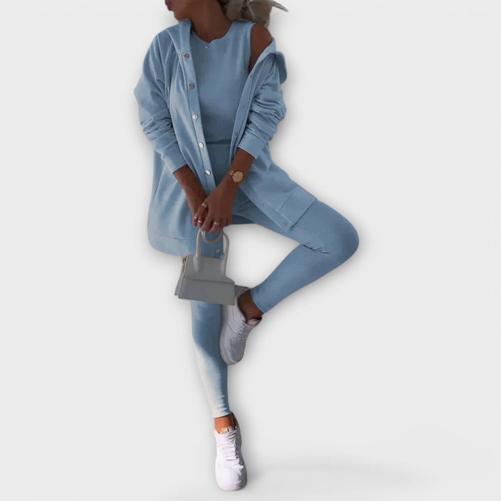 Women's Casual Cardigan Set | 3-Piece
