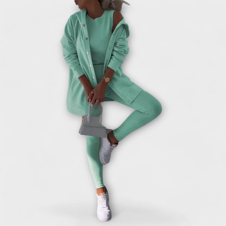 Women's Casual Cardigan Set | 3-Piece