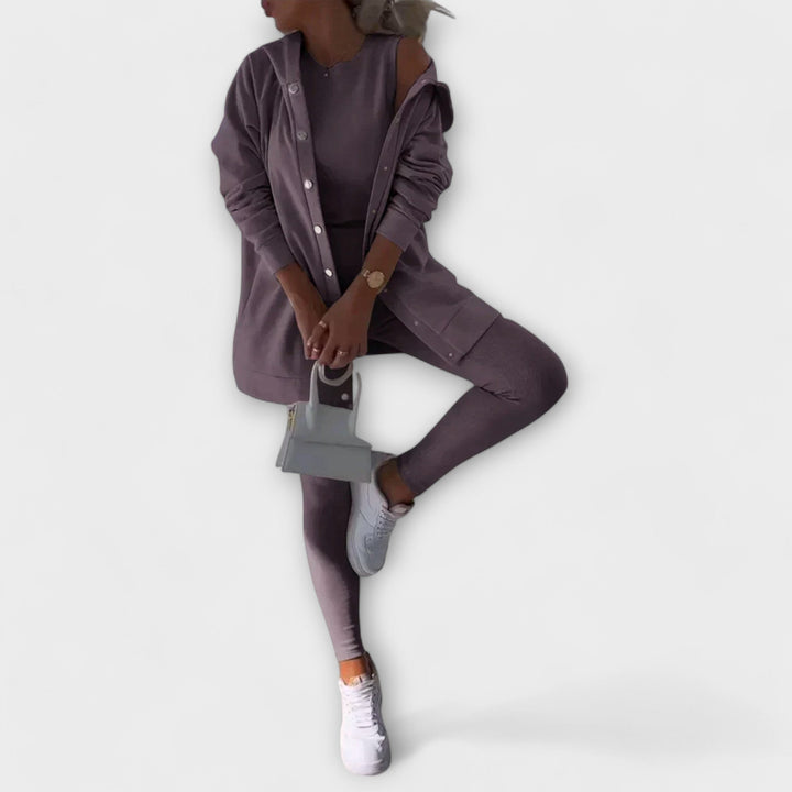 Women's Casual Cardigan Set | 3-Piece