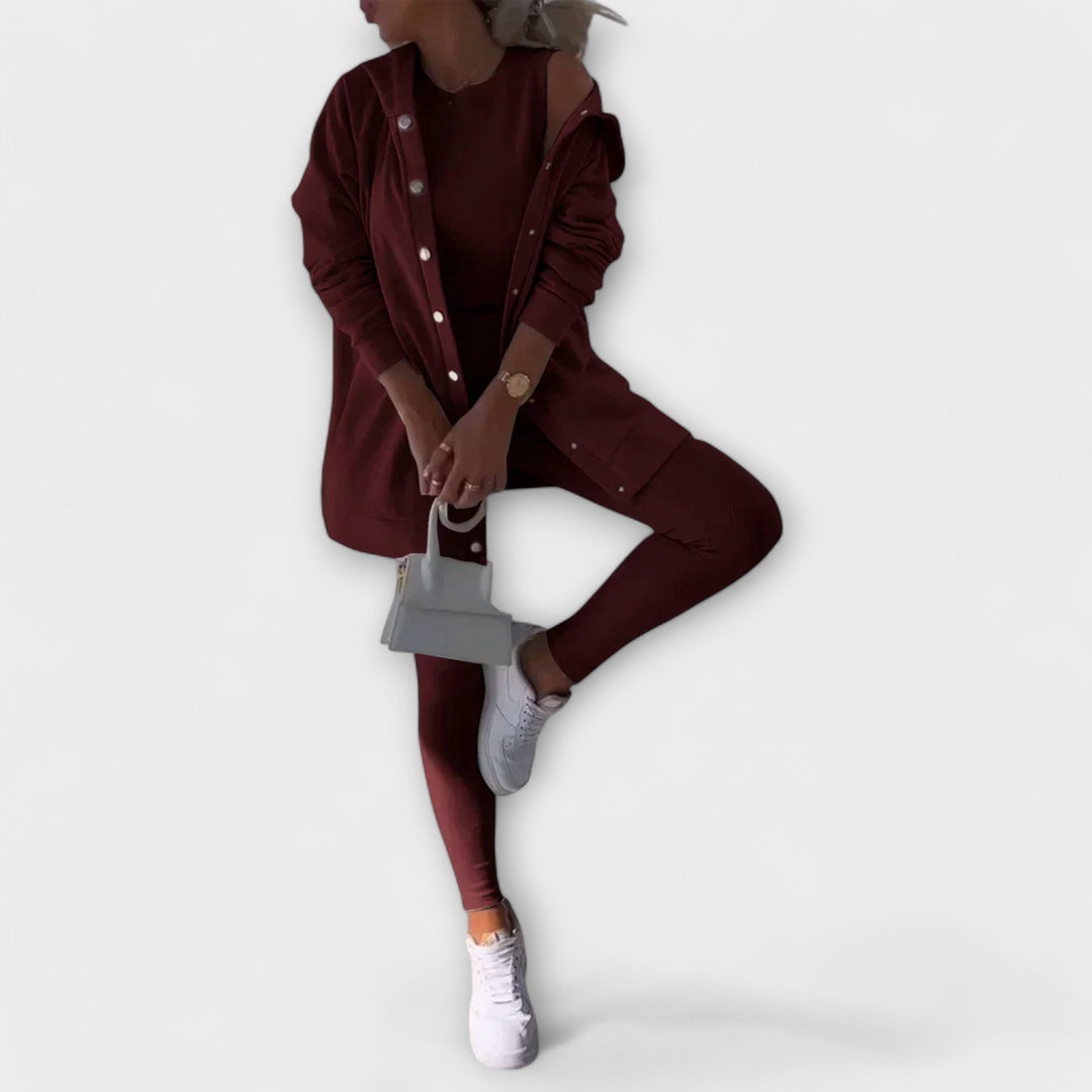 Women's Casual Cardigan Set | 3-Piece