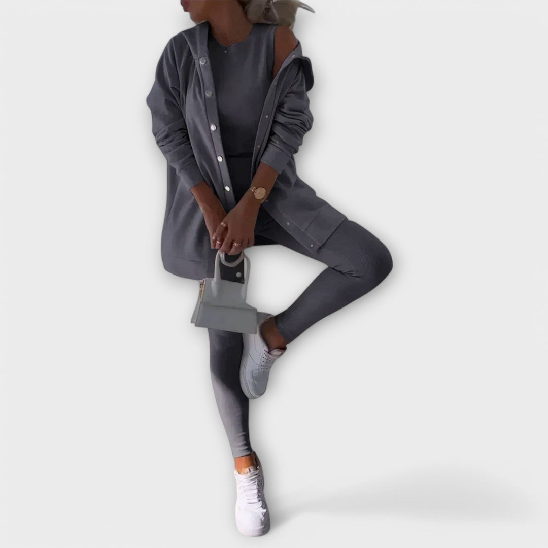 Women's Casual Cardigan Set | 3-Piece