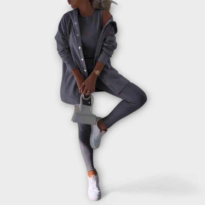 Women's Casual Cardigan Set | 3-Piece