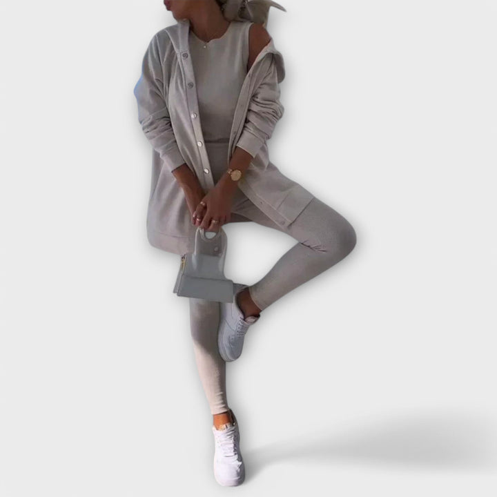 Women's Casual Cardigan Set | 3-Piece