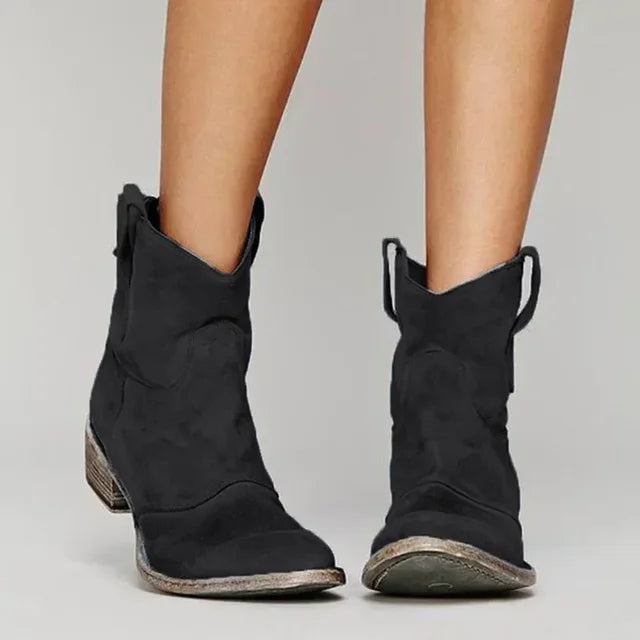 Women’s Western Slip On Ankle Boots | Winter