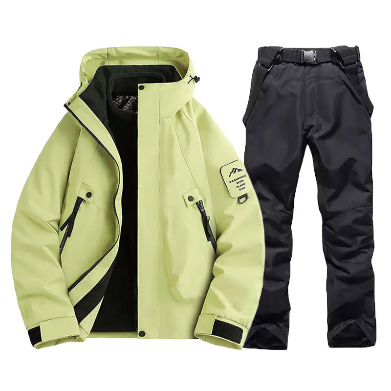 Unisex Ski Suit with Hooded Jacket and Loose Fit Pants | Snowboard