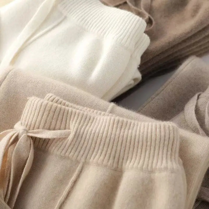 Women's Winter Wide Leg Trousers | Knitted