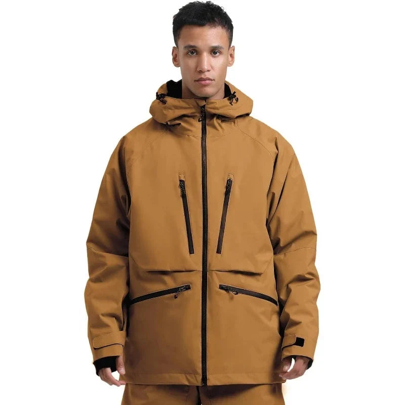 Unisex Hooded Zip Up Ski Jacket | Snowboard