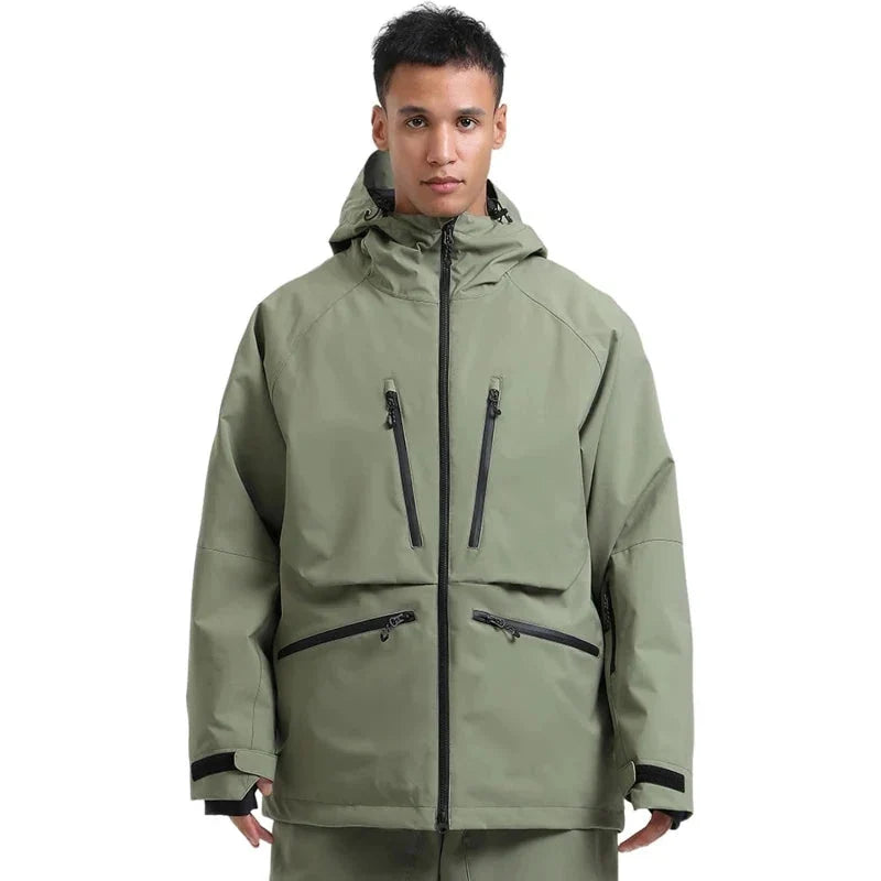 Unisex Hooded Zip Up Ski Jacket | Snowboard