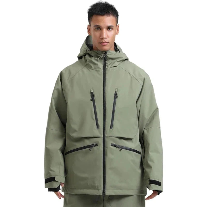Unisex Hooded Zip Up Ski Jacket | Snowboard