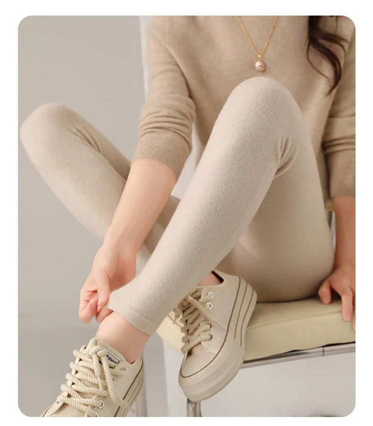 Women's Fitted Knitted Leggings | High Waist