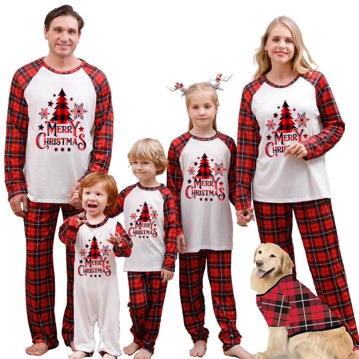 Family Winter Matching Printed Pajamas Set | Christmas