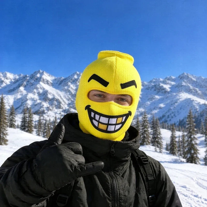 Unisex Balaclava Ski Mask With Funny Face Print | Winter