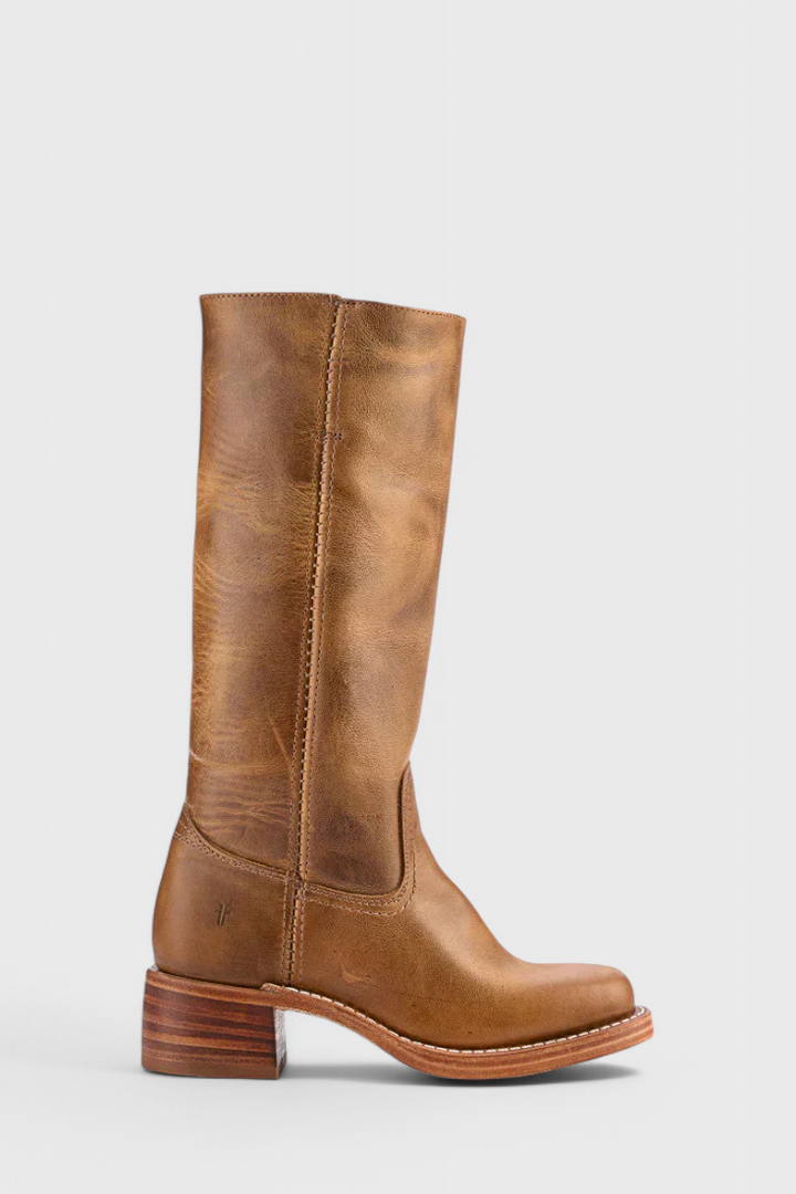 Women's Knee High Slip On Boots | Block Heel
