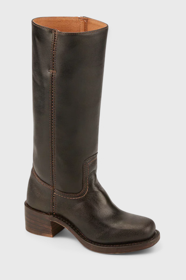 Women's Knee High Slip On Boots | Block Heel