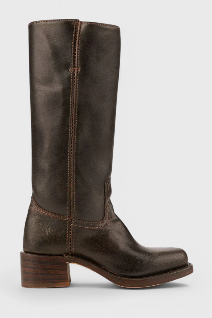 Women's Knee High Slip On Boots | Block Heel