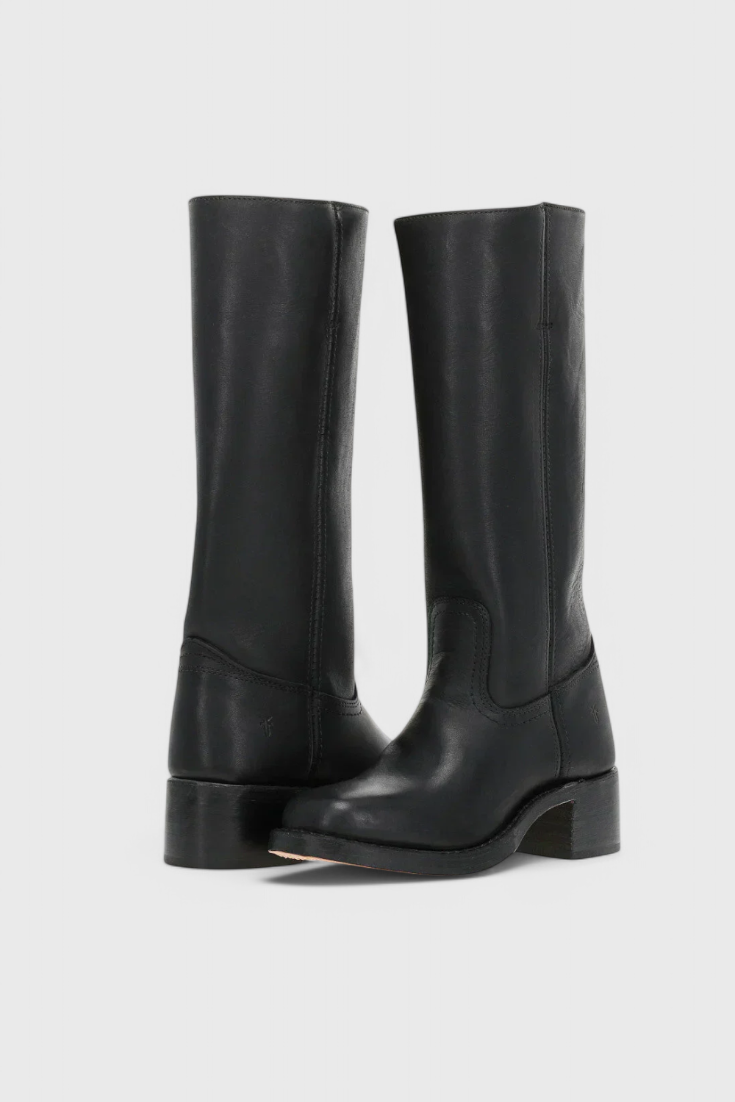 Women's Knee High Slip On Boots | Block Heel